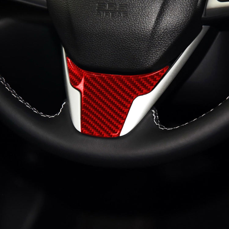 Carbon Fibre Steering Wheel Trim for Honda Civic 2016-2019, Custom Fit for Left and Right Drive