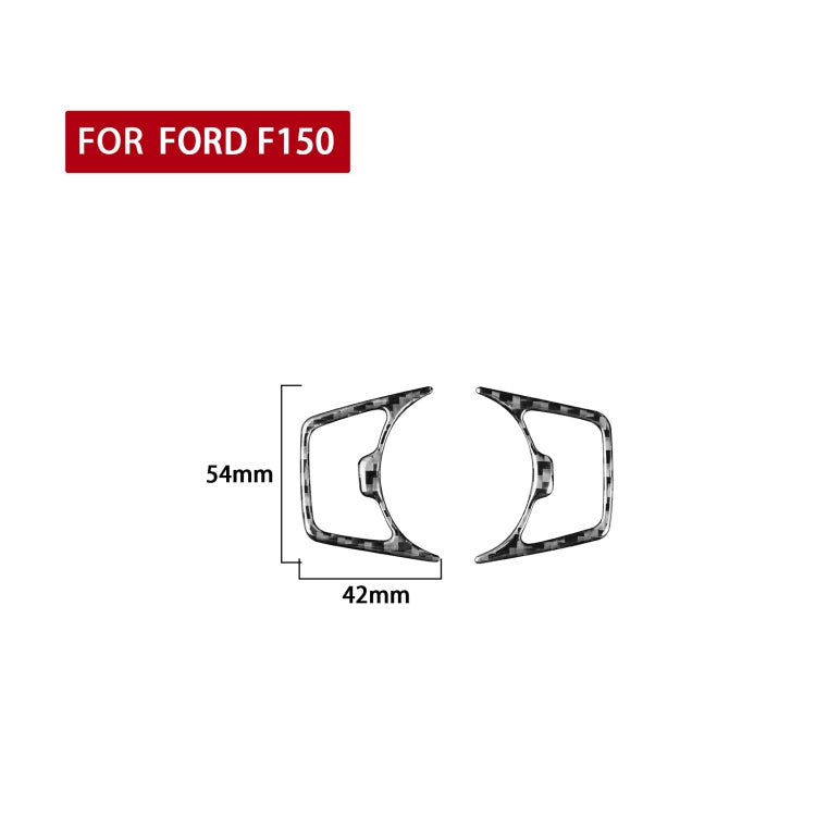 Carbon Fibre Headlight Switch Decor Sticker for Ford F150 (2017-2020) - Universal Fit for Left and Right Drive