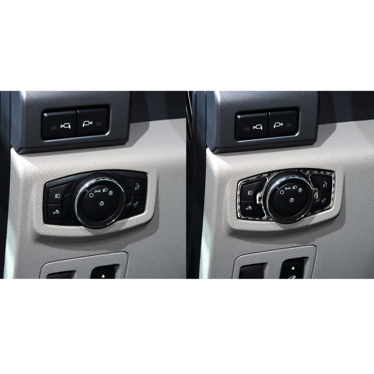 Carbon Fibre Headlight Switch Decor Sticker for Ford F150 (2017-2020) - Universal Fit for Left and Right Drive