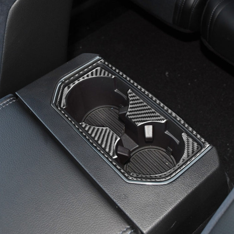 Stylish Carbon Fibre Rear Cup Holder Decorative Frame for Ford F150 (2017-2020) - Universal Fit