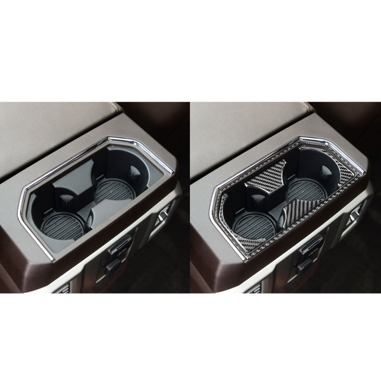 Stylish Carbon Fibre Rear Cup Holder Decorative Frame for Ford F150 (2017-2020) - Universal Fit