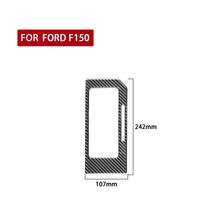 Stylish Carbon Fibre Gear Panel Decor Sticker for Ford F150 (2017-2020) - Right Hand Drive