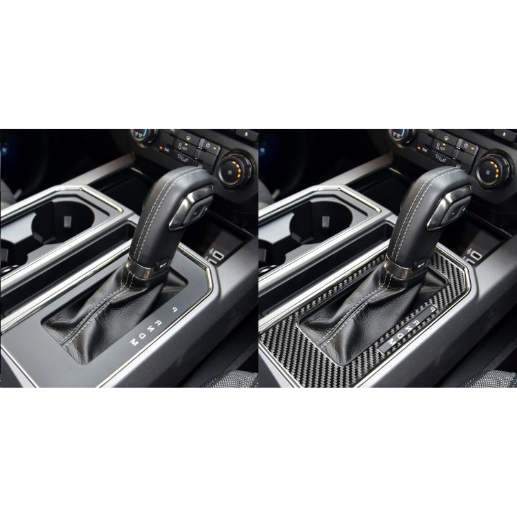 Stylish Carbon Fibre Gear Panel Decor Sticker for Ford F150 (2017-2020) - Right Hand Drive