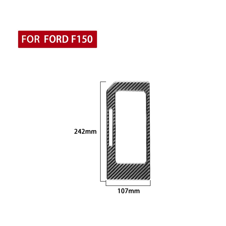 Carbon Fibre Decorative Gear Panel Sticker for Ford F150 (2017-2020) - Left-Hand Drive