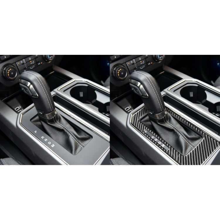 Carbon Fibre Decorative Gear Panel Sticker for Ford F150 (2017-2020) - Left-Hand Drive