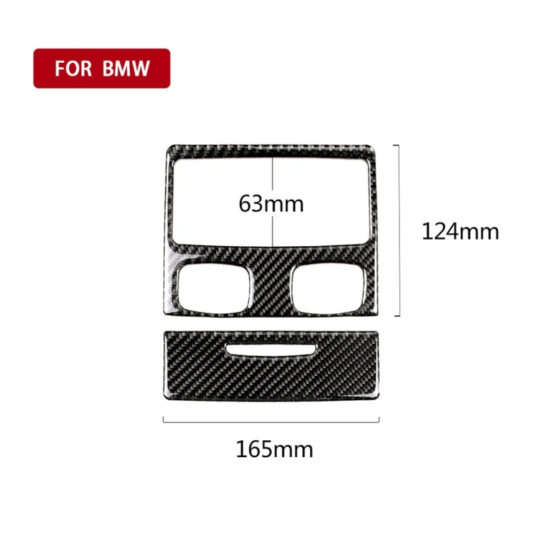 Carbon Fibre Rear Air Vent Decorative Sticker with Cut-Out for BMW E90 / E92 (2005-2012)