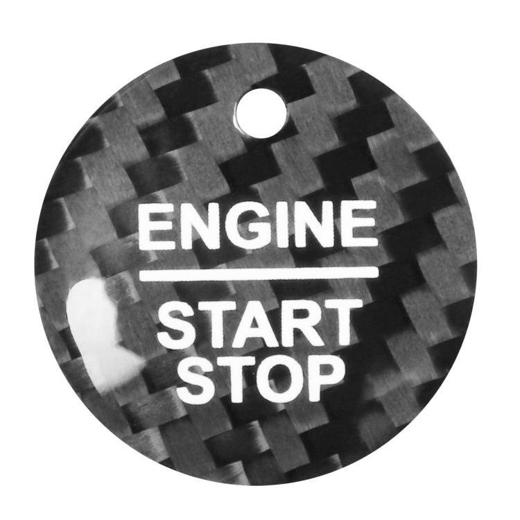 Carbon Fibre Engine Start Button Cover Trim for 2019 Ford Focus and Compatible Models