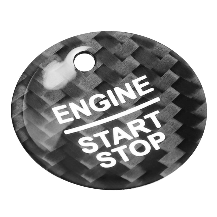 Carbon Fibre Engine Start Button Cover Trim for 2019 Ford Focus and Compatible Models
