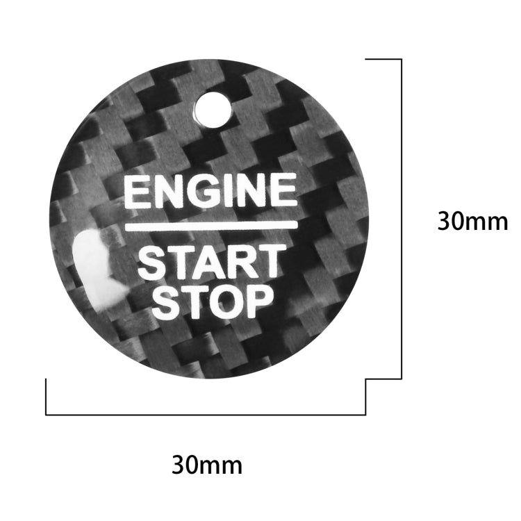 Carbon Fibre Engine Start Button Cover Trim for 2019 Ford Focus and Compatible Models