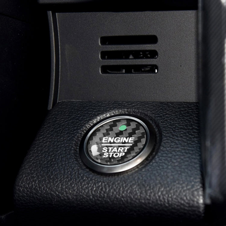 Carbon Fibre Engine Start Button Cover Trim for 2019 Ford Focus and Compatible Models