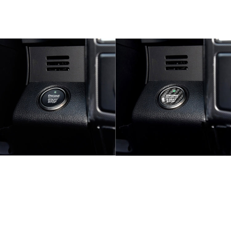 Carbon Fibre Engine Start Button Cover Trim for 2019 Ford Focus and Compatible Models