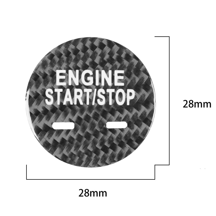 Sleek Carbon Fibre Engine Start Button Cover Trim for Cadillac XTS