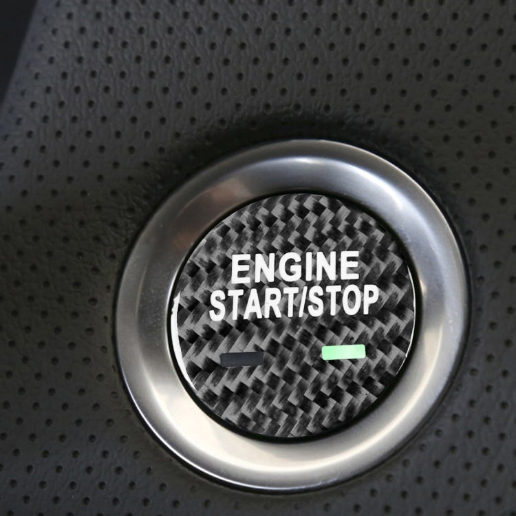 Sleek Carbon Fibre Engine Start Button Cover Trim for Cadillac XTS