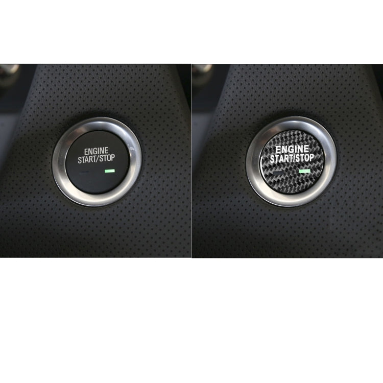 Sleek Carbon Fibre Engine Start Button Cover Trim for Cadillac XTS