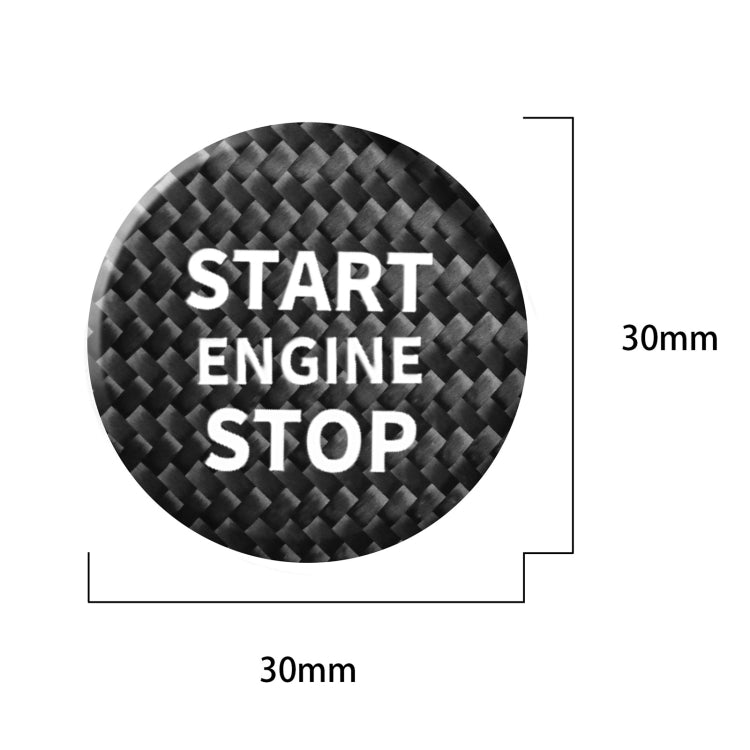 Carbon Fibre Engine Start Button Decorative Trim for Volkswagen Tiguan L (2017-2019)