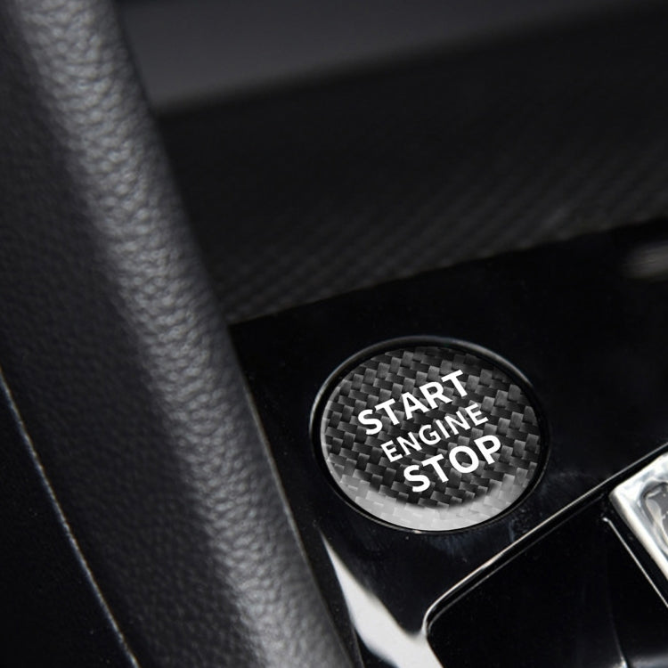 Carbon Fibre Engine Start Button Decorative Trim for Volkswagen Tiguan L (2017-2019)