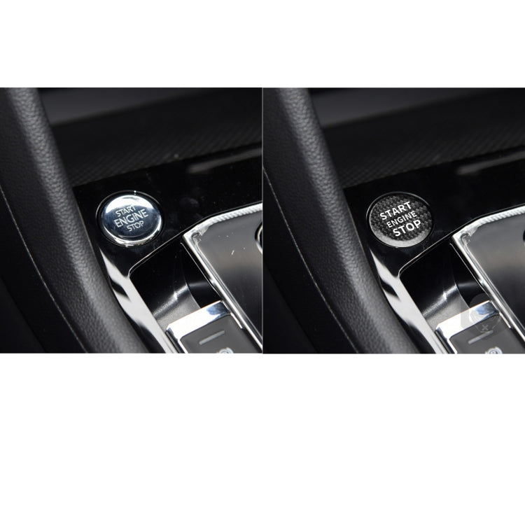 Carbon Fibre Engine Start Button Decorative Trim for Volkswagen Tiguan L (2017-2019)