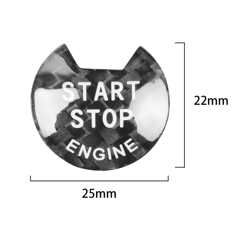 Carbon Fibre Decorative Engine Start Button Cover Trim for Nissan / Infiniti