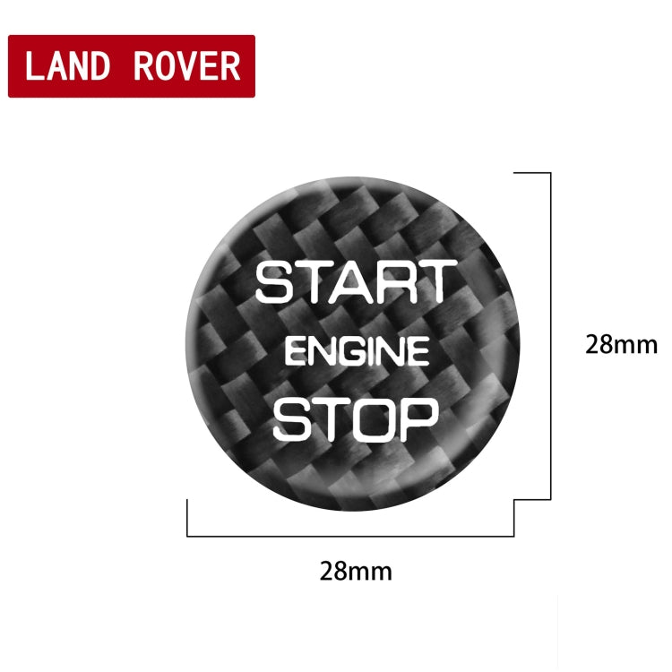 Carbon Fibre Engine Start Button Trim for 2016-2019 Land Rover Discovery