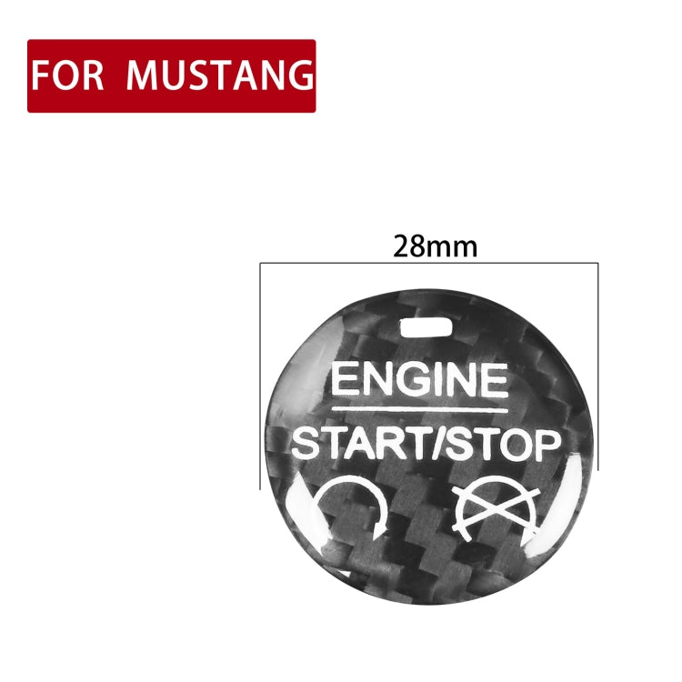 Carbon Fibre Engine Start Button Trim for 2015-2019 Ford Mustang – Stylish Interior Upgrade
