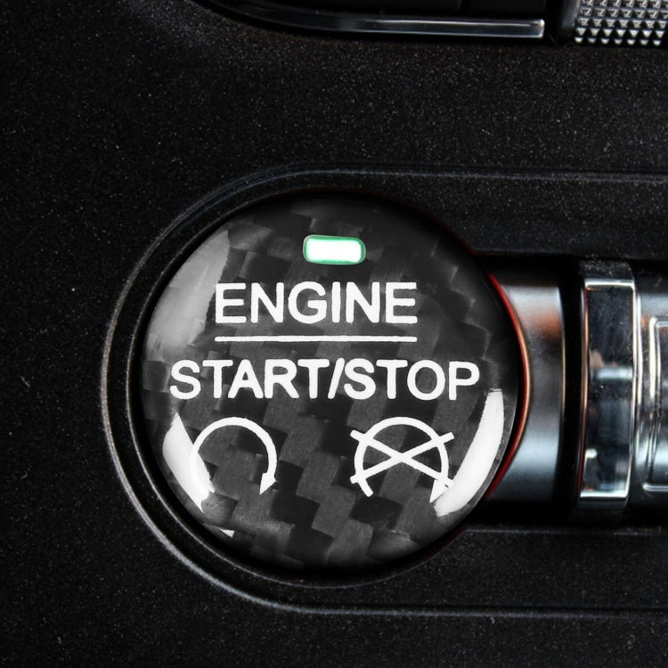 Carbon Fibre Engine Start Button Trim for 2015-2019 Ford Mustang – Stylish Interior Upgrade