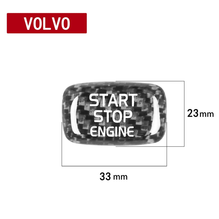 Carbon Fibre Engine Start Button Cover Trim for Volvo V40 (2013-2019) - Enhance Your Interior Style!