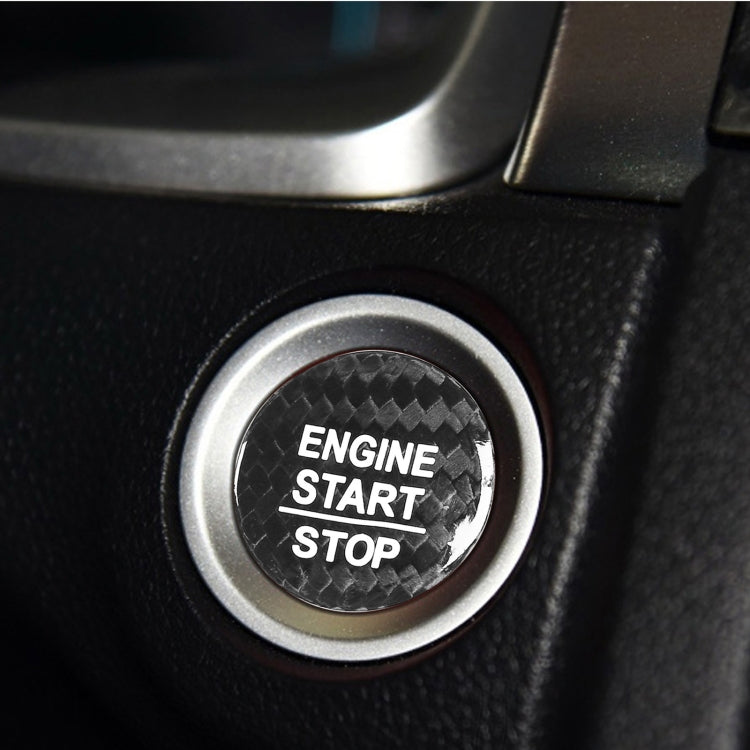 Carbon Fibre Engine Start Button Decorative Trim for Honda CR-V 2017-2019