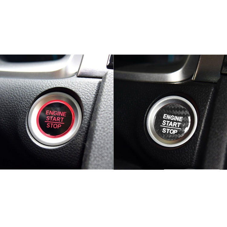 Carbon Fibre Engine Start Button Decorative Trim for Honda CR-V 2017-2019