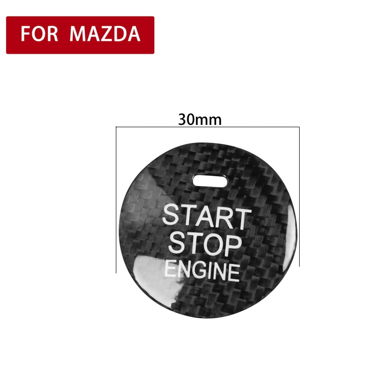Mazda CX-8 Carbon Fibre Engine Start Button Trim - Stylish Interior Upgrade