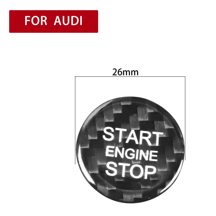 Audi A3 Carbon Fibre Engine Start Button Cover - Stylish Interior Upgrade