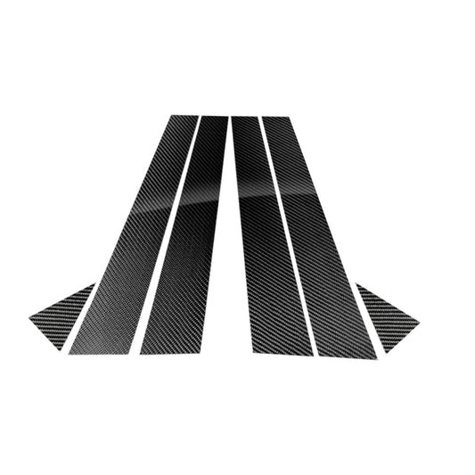 Audi A6 2012-2018 Carbon Fibre B Pillar Trim Stickers - Left and Right Drive Compatible