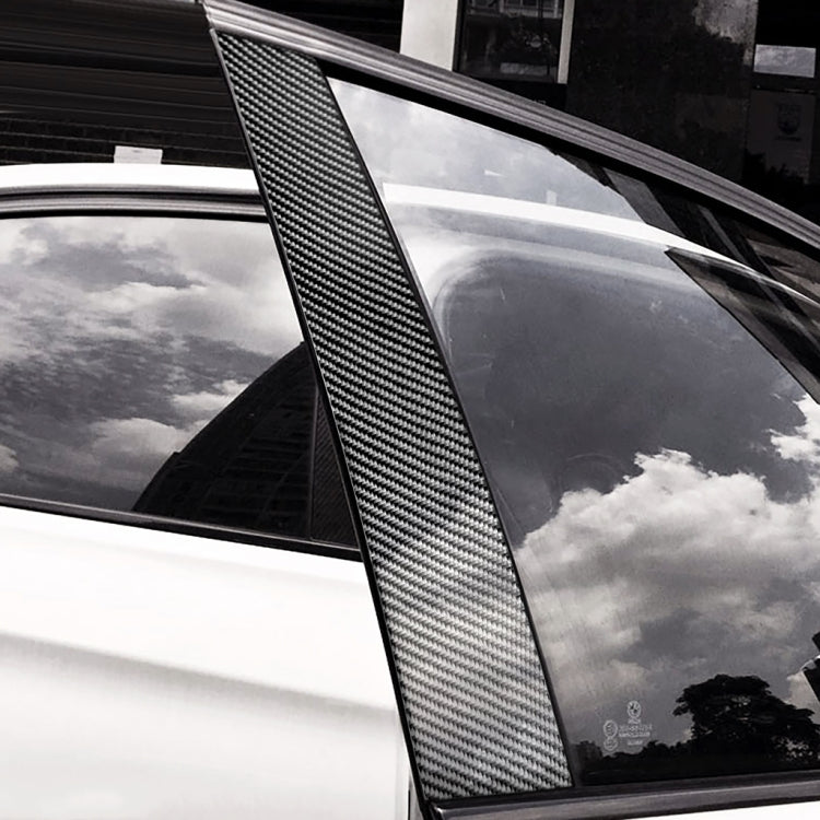 Audi A6 2012-2018 Carbon Fibre B Pillar Trim Stickers - Left and Right Drive Compatible