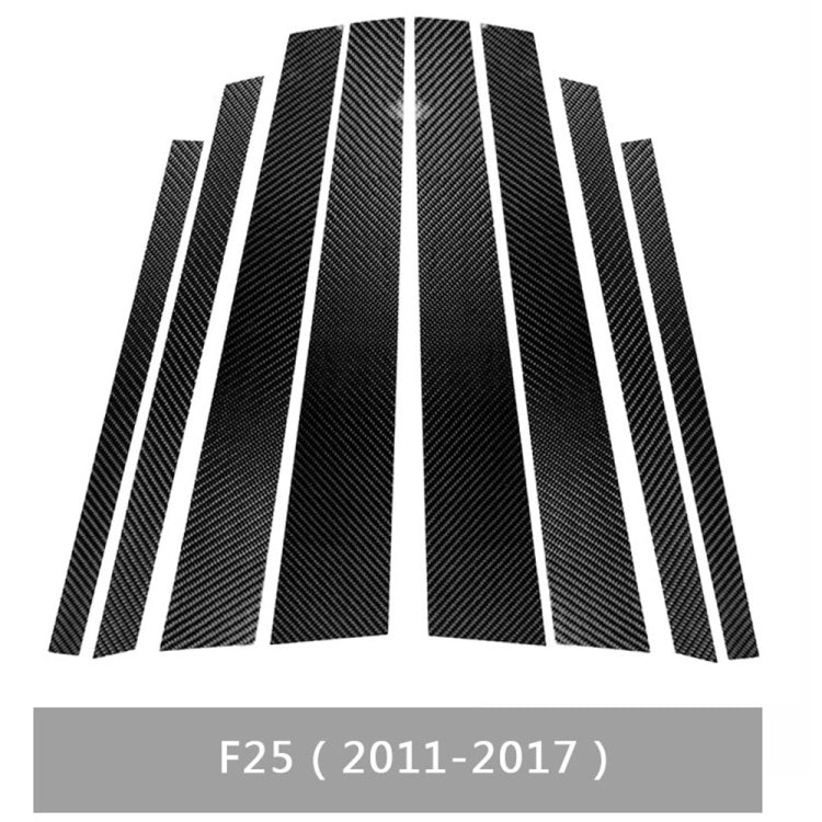 Carbon Fibre B Pillar Trim Stickers for BMW X3 F25 (2011-2017) - Universal Fit, Left & Right Drive