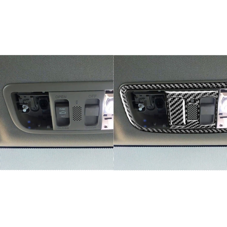 Dual Carbon Fibre Ceiling Light Decor Stickers for Honda Civic 8th Gen (2006-2011) - Left & Right Drive Compatible