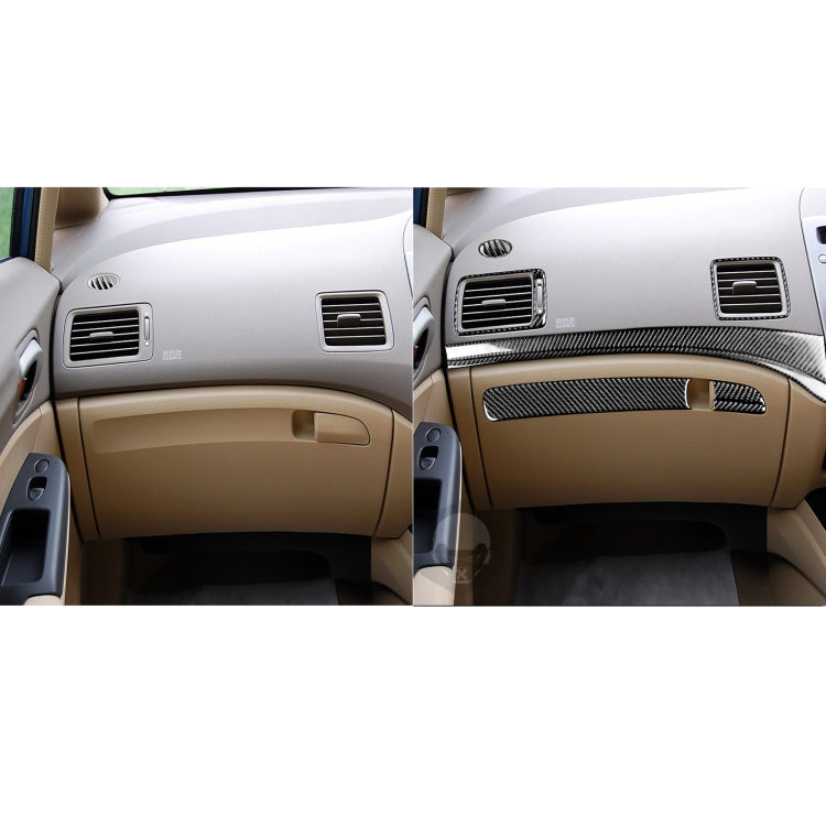 Carbon Fibre 8-in-1 Dashboard Decorative Stickers for Honda Civic 8th Gen (2006-2011) – Right-Hand Drive