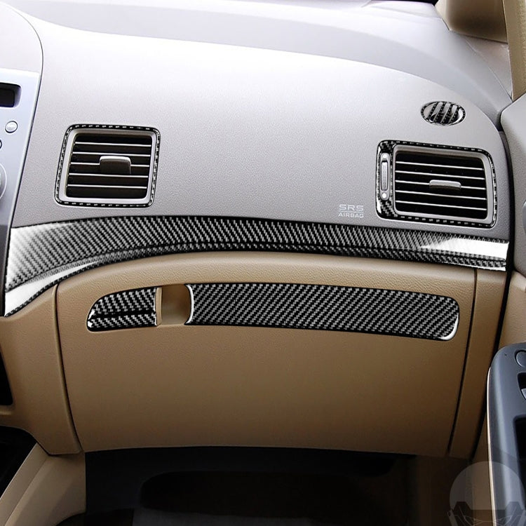 Carbon Fibre Decorative Sticker Set for Honda Civic 8th Gen (2006-2011) – 8 Stylish Enhancements for Your Dashboard