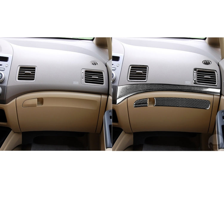 Carbon Fibre Decorative Sticker Set for Honda Civic 8th Gen (2006-2011) – 8 Stylish Enhancements for Your Dashboard