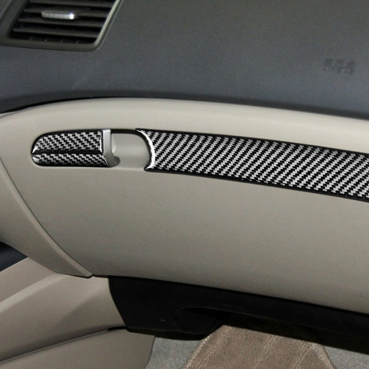 Carbon Fibre 3-in-1 Decorative Storage Box Sticker for Honda Civic 8th Gen (2006-2011) - Left Drive