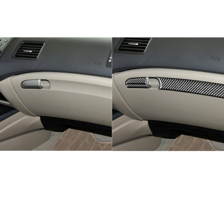 Carbon Fibre 3-in-1 Decorative Storage Box Sticker for Honda Civic 8th Gen (2006-2011) - Left Drive