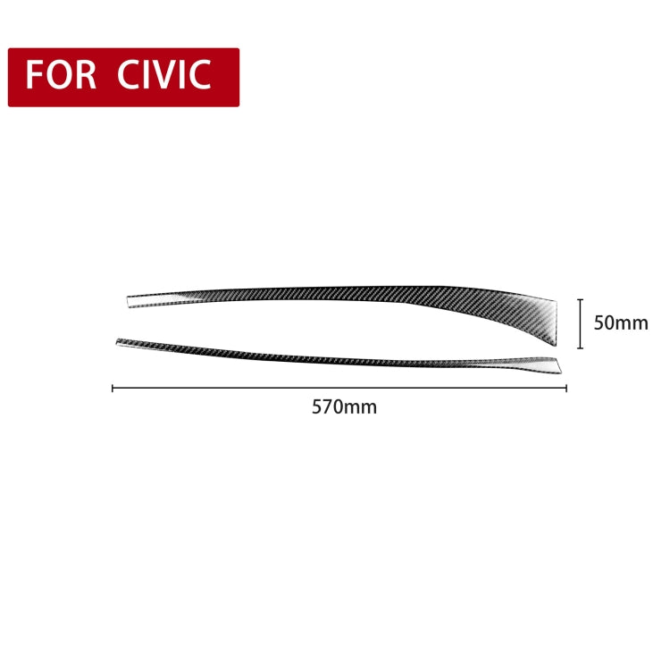 Carbon Fibre Stylish Accent Stripe for Honda Civic 8th Gen Passenger Seat - Dual Functionality (2006-2011)