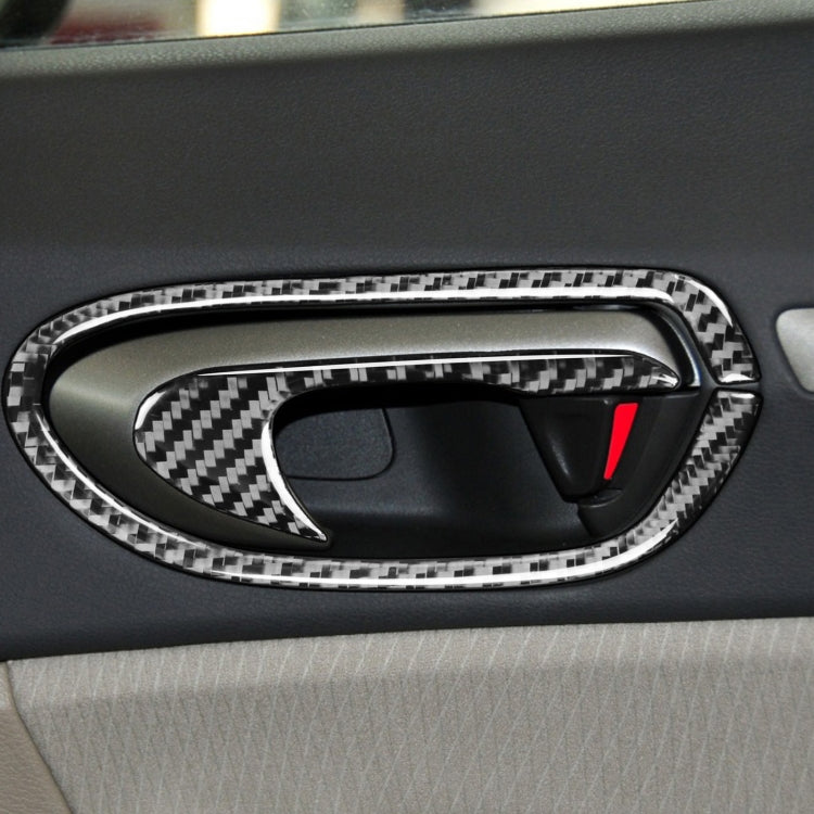 Carbon Fibre Door Handle Trim Set for Honda Civic 8th Gen (2006-2011) – 8 Decorative Stickers for a Unique Touch