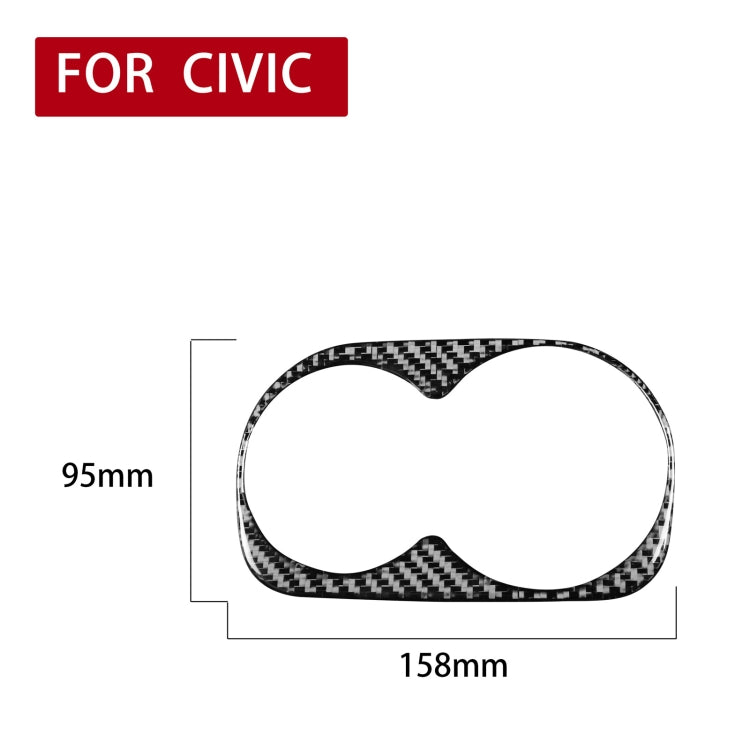 Carbon Fibre Decorative Cup Holder Stickers for Honda Civic 8th Gen (2006-2011) – Left & Right Drive Universal Fit