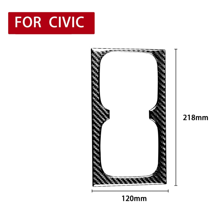 Carbon Fibre Decorative Water Cup Holder Sticker for Honda Civic 8th Gen (2006-2011) - Left & Right Drive Universal Fit
