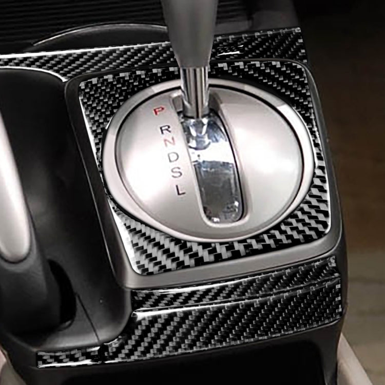Carbon Fibre 5-in-1 Manual Gear Panel Decorative Sticker Set for Honda Civic 8th Gen (2006-2011) - Left Drive