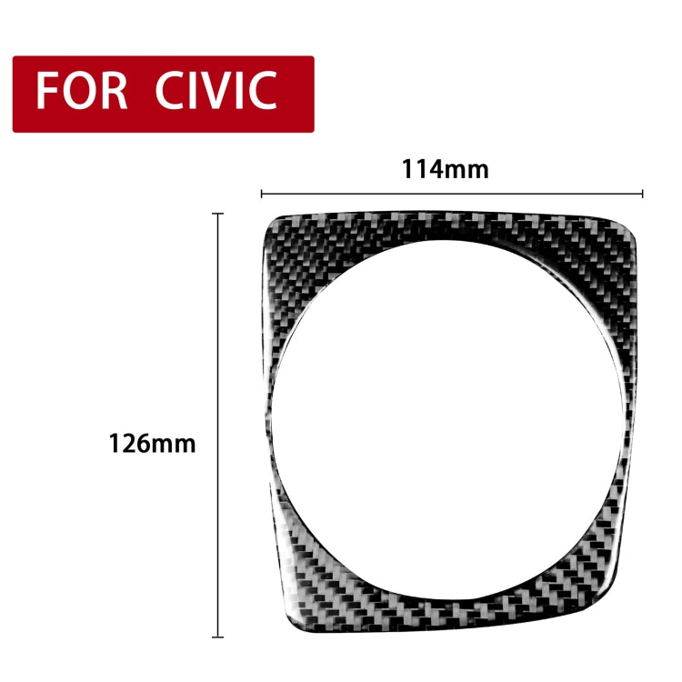 Carbon Fibre Manual Gear Trim Sticker for Honda Civic 8th Gen (2006-2011) - Left-Hand Drive