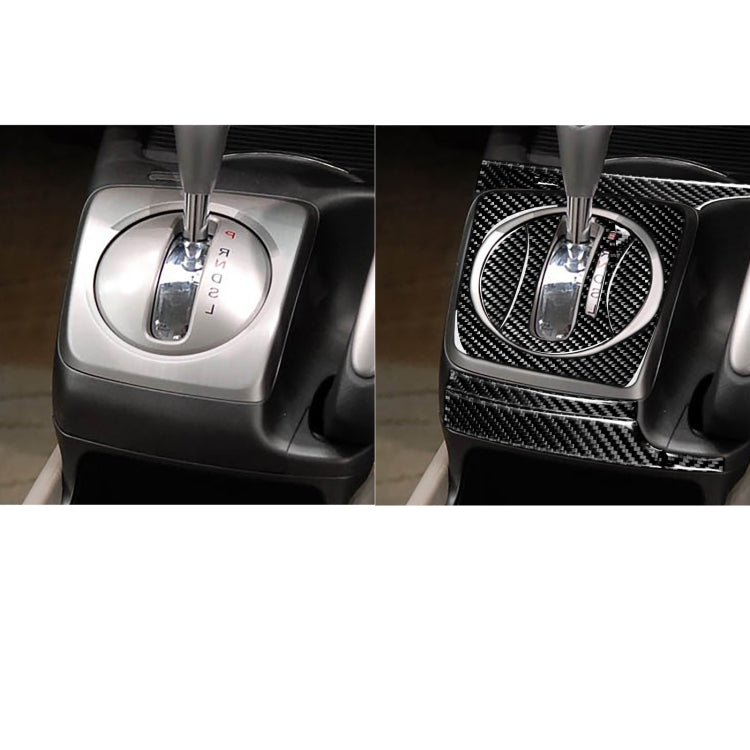 8-in-1 Carbon Fibre Gear Panel Decorative Sticker Set for Honda Civic 8th Gen (2006-2011), Right Hand Drive