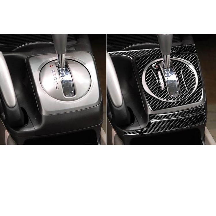 Carbon Fibre 8-Piece Automatic Gear Panel Decor Sticker Set for Honda Civic (2006-2011) - Left-Hand Drive