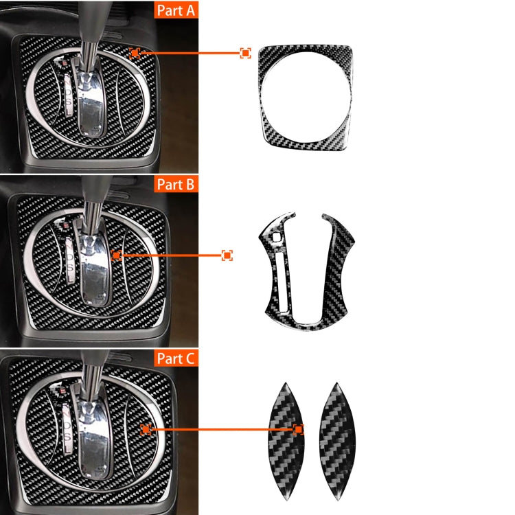 Carbon Fibre 4-in-1 Decorative Gear Set Sticker for Honda Civic 8th Gen (2006-2011) - Left Drive