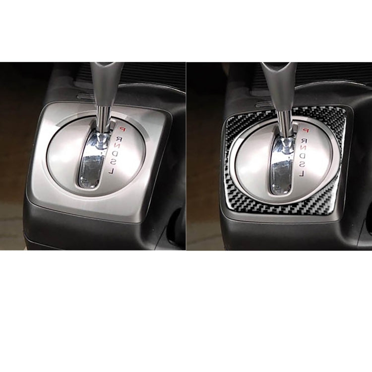 Carbon Fibre Automatic Gear Frame Trim Sticker for Honda Civic 8th Gen (2006-2011) - Right Drive Enhancer