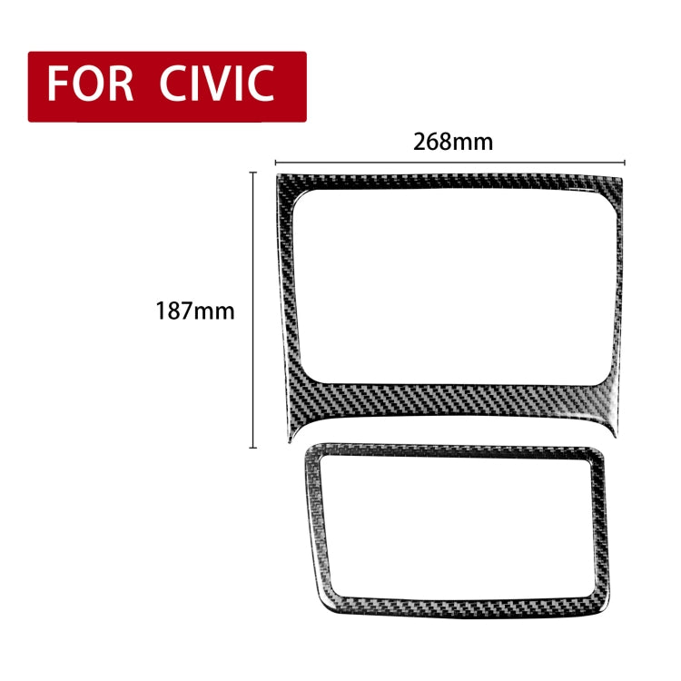 Carbon Fibre 2-in-1 Decorative Storage Box Sticker for Honda Civic 8th Gen (2006-2011) - Left Drive